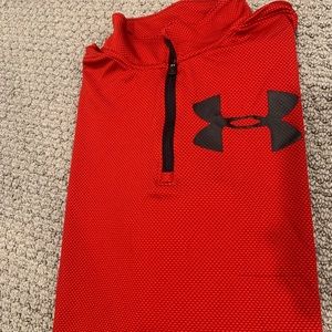 Boys long sleeve half zip under armour shirt